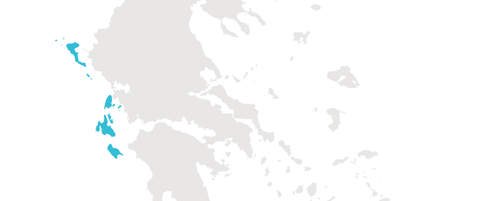 ionian islands greece summer vacation map
